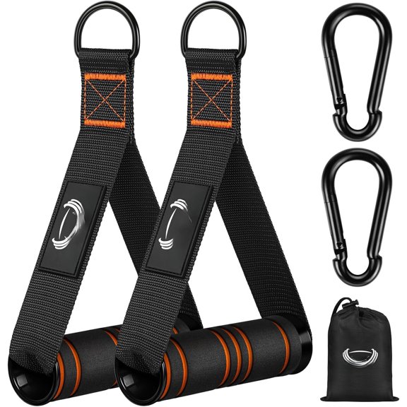 Heavy Duty Exercise Handles, Gym Handles for Machine Attachments, D Handle Attachments, Handles for Resistance Bands, Workout Accessories, Equipment for Gym