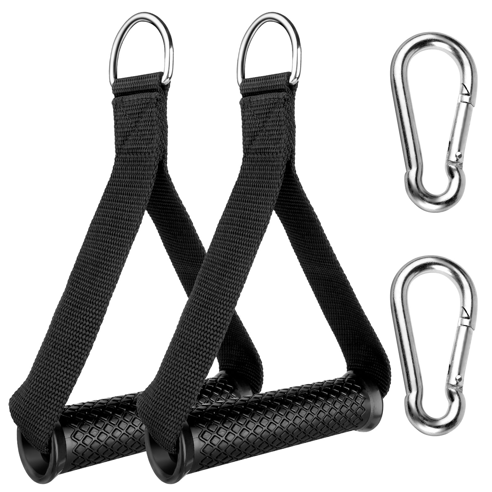 Heavy Duty Exercise Handles, TSV Upgraded Premium Thick Gym Cable Machine  Handles Resistance Band Grips Handle With 2 Heavy Duty Carabiner Hooks,  Great for Home, Gym, Yoga 