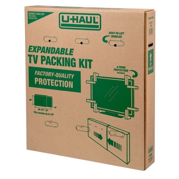 Heavy-Duty Expandable TV Moving Box - Large (32" - 70")