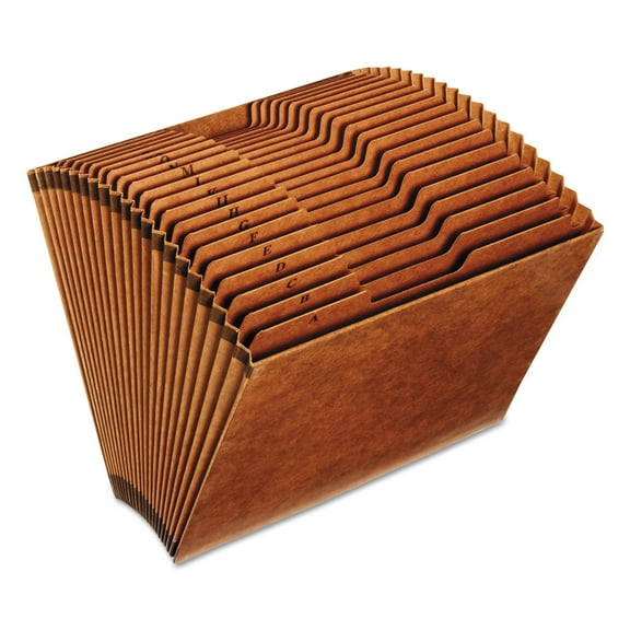 Heavy-Duty Expanding File, 21 Sections, 1/3-Cut Tab, Letter Size, Redrope | Bundle of 5 Each