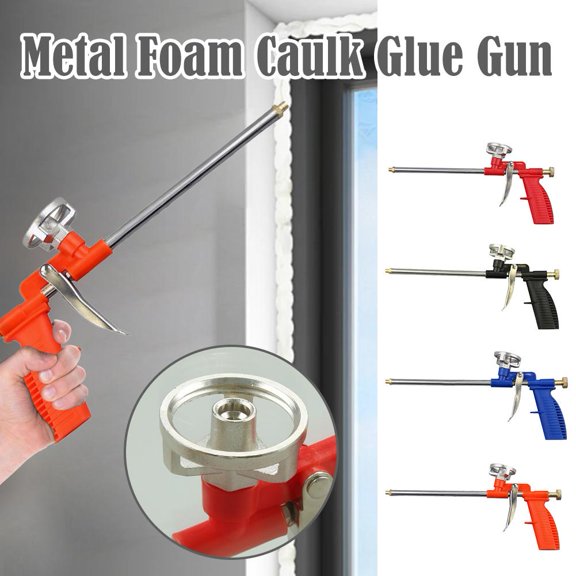 Heavy Duty Expanding Foam Gun Applicator, PU Insulating Dispensing Tool for Filling, Sealing Gaps, Corrosion & Wear Resistant Metal Body