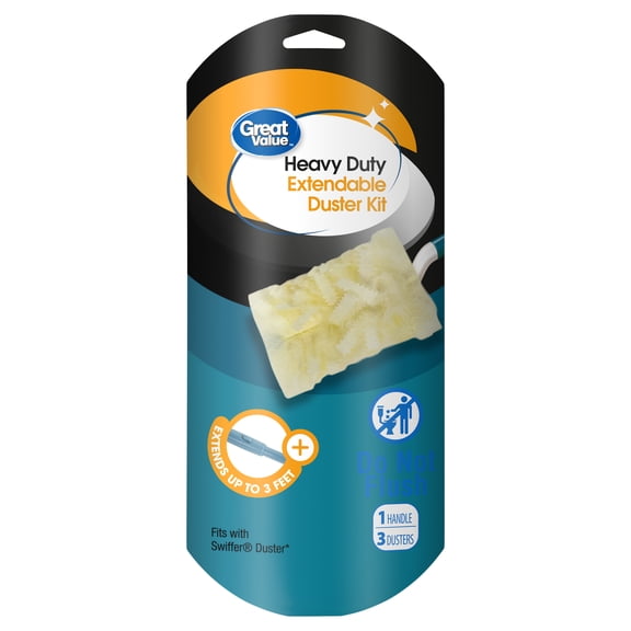 Great Value Heavy Duty Extendable Duster Kit, 4 Pieces