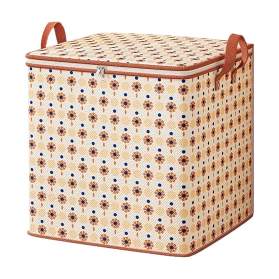 Heavy Duty Extra Large Clothes Storage Foldable Blanket Storage Bags Closet Organizers Storage Containers with Handle for Clothing Blanket Comforter Moving Travel , A Large Capacity Storage Bag