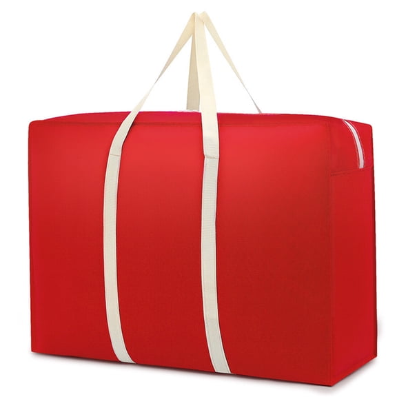 Heavy Duty Extra Large Moving Bags Storage Tote - Strong Handles& Backpack Straps - Space Saving Storage Bags Alternative to Moving Boxes （Red）