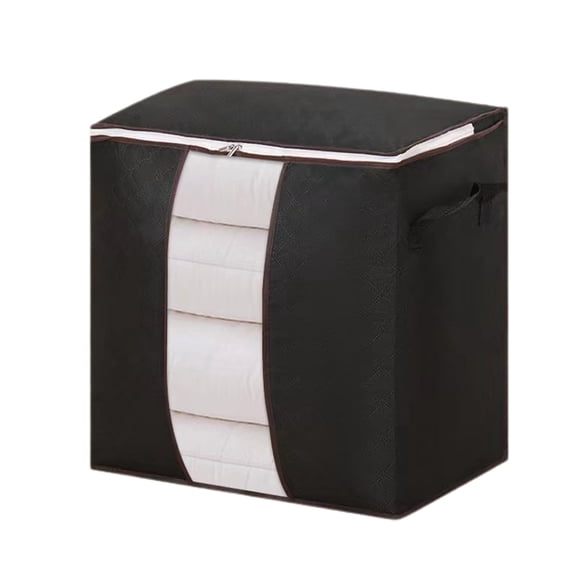 Heavy Duty Extra Large Storage Bags With Reinforced Handles Durable Non Woven Fabric Double Zipper Design For Clothes Bedding Home Organization Ideal For Moving Travel Storage,Black