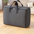 thumbnail image 1 of Heavy Duty Extra Large Storage Tote Bag for Clothes | Reinforced Handles | Thickened Cloth | Double Zipper | Waterproof | Collapsible & Reusable | 28.7x21.3x11.8 in | Space Saving Travel Organizer, 1 of 7