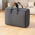 thumbnail image 1 of Heavy Duty Extra Large Storage Tote Bag for Clothes | Reinforced Handles | Thickened Cloth | Double Zipper | Waterproof | Collapsible & Reusable | 28.7x21.3x11.8 in | Space Saving Travel Organizer, 1 of 6