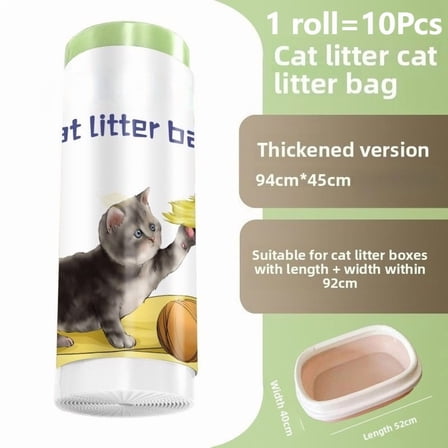 Heavy Duty Extra Thick Litter Pan Liners,Jumbo Drawstring Cat Litter Bags,Large Litter Box Liners 37x18inch 1/2/5 Rolls
