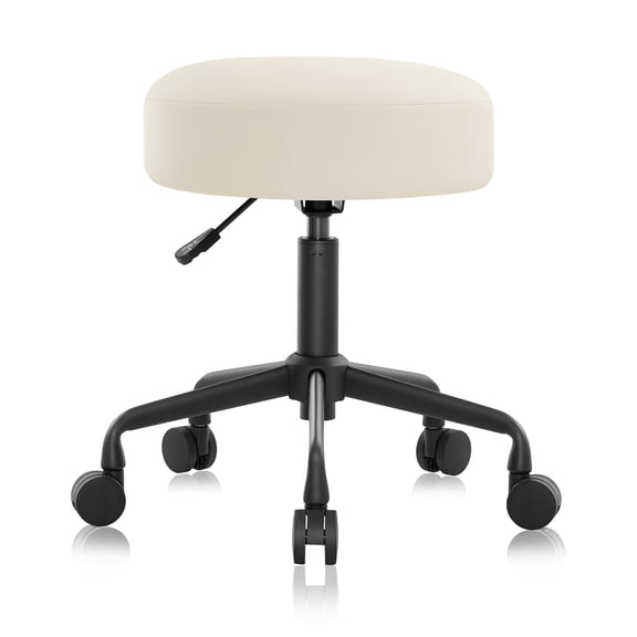 Heavy-Duty Extra-Wide Seat with Memory Foam Pneumatic Rolling Swivel Stool Chair for Clinic, Salon, Home and Office 502 NAIA