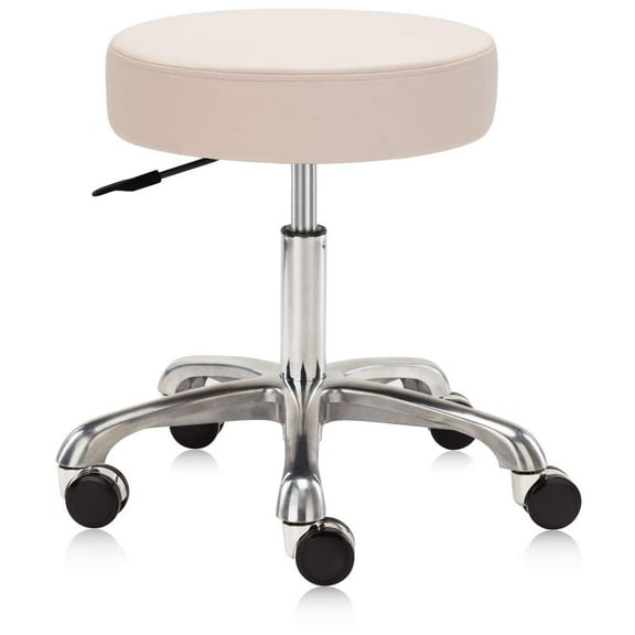 Heavy-Duty Extra-Wide Seat with Memory Foam Pneumatic Rolling Swivel Stool Chair for Clinic, Salon, Home and Office 502 NAIA