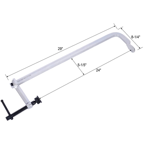 Heavy-Duty F-Clamp,Removable Swivel Pad, Deep Throat F Clamp 5-1/2", Heavy Duty Bar Clamp for Welding,20"x5 1/2",