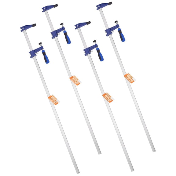 Heavy-Duty F-Clamp Set, 4-Pack 36-Inch Woodworking Clamps with 600 lb Capacity, Cast Iron & Steel Construction for Metal and Wood Projects