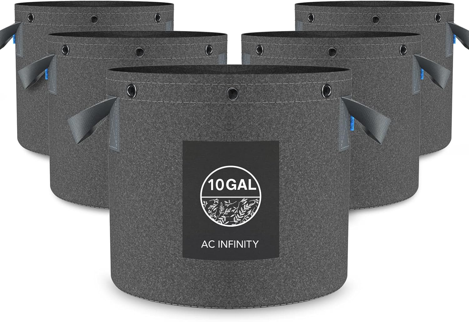 Heavy Duty Fabric Pots, 10 Gallon Aeration Reusable Grow Bags 5-Pack ...