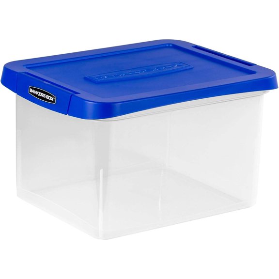 Heavy Duty File Box with Hanging Rails, Letter/Legal Size, 1 Pack
