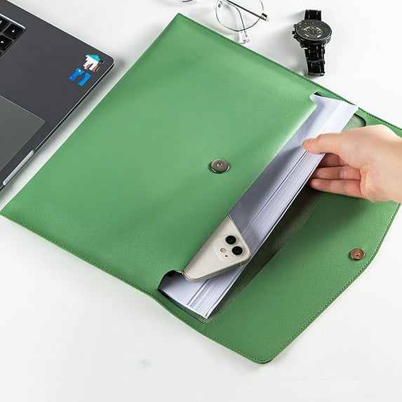 Heavy Duty File Folders with Pockets and Fasteners - Letter Size Document Organizer for Office Supplies - Durable Leather Folder with Prongs and Pockets - Assorted Colors for Easy Classification