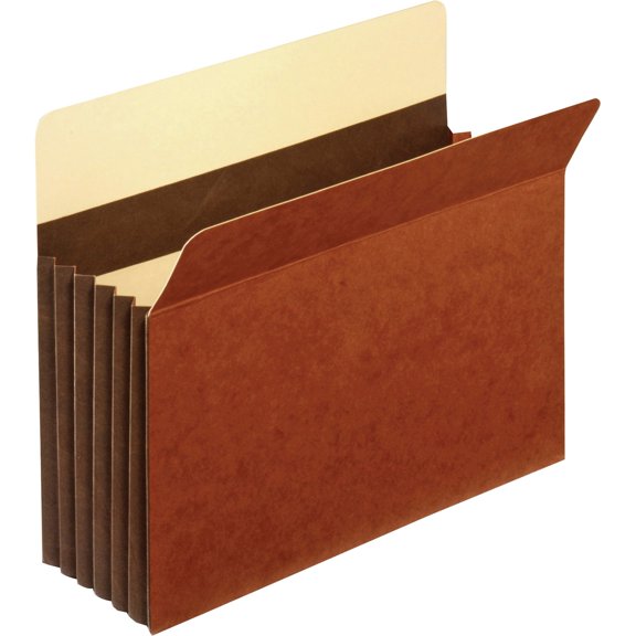 Heavy-Duty File Pockets, 5.25" Expansion, Letter Size, Redrope, 10/box | Bundle of 5 Boxes