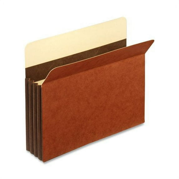 Heavy-Duty File Pockets, Straight Cut, 1 Pocket, Letter, Redrope