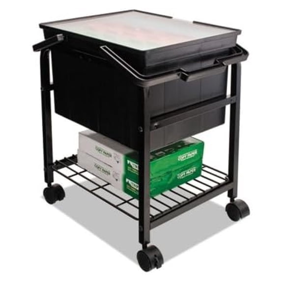 Heavy-Duty File Shuttle, 17 1/8w x 14 1/4d x 20h, Black, Sold as 1 Each