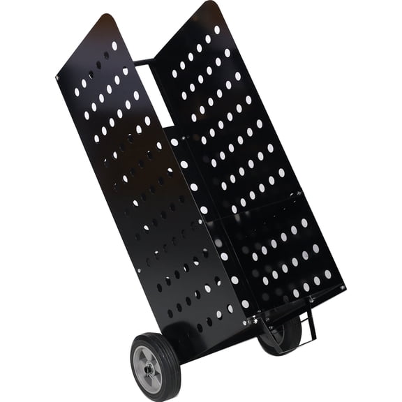 Heavy Duty Fireplace Log Cart XL Size for Easy Wood Storage & Transport Sturdy & Rustproof Smooth Running Rubber Wheels
