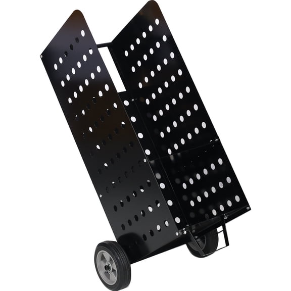 Heavy Duty Firewood Cart for Indoor Outdoor Use, XL Log Rolling Cart with 8-Inch Wheels, Steel Wood Rack 200lbs Capacity, 16.3x14.2x41 Inch