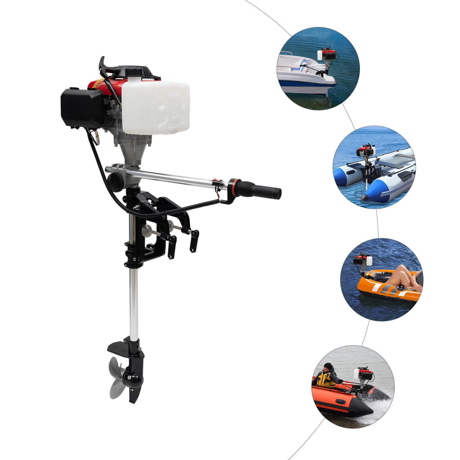 Heavy Duty Fishing 4-Stroke Outboard Boat Motor with Air Cooling System