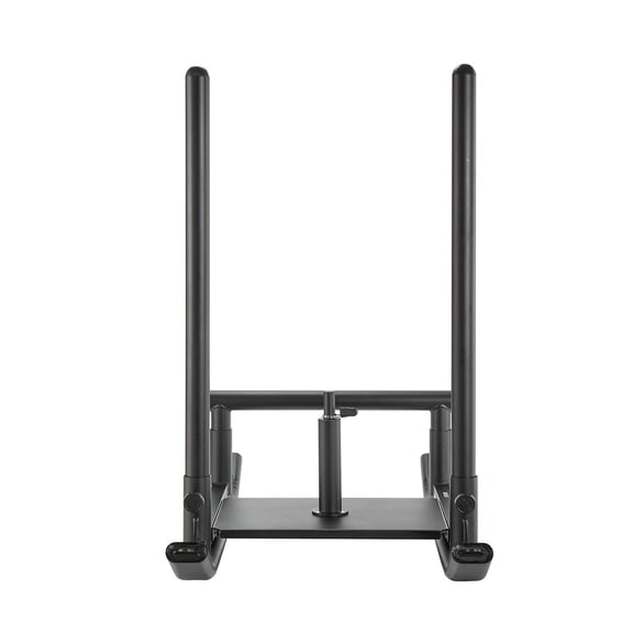 Heavy Duty Fitness Sled - Strength Training Sled for Speed Improvement, Steel Power Sled Compatible with 1/2 Inch Weight Plates, Includes Handle, Black