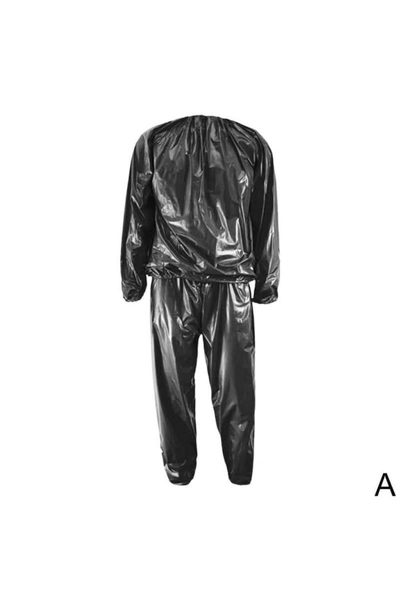Heavy Duty Fitness Weight Loss Sweat Sauna Suit Exercise Anti-rip Black