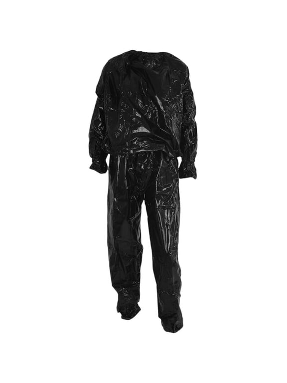 Heavy Duty Fitness Weight Loss Sweat Sauna Suit Exercise Gym Anti-Rip Black XXXL