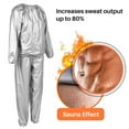 thumbnail image 1 of Heavy Duty Fitness Weight Loss Sweat Sauna Suit Exercise Gym Anti-Rip Silver L, 1 of 8