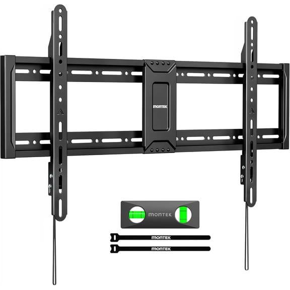 Heavy Duty Fixed TV Wall Mount for 4395 Inch TVs, 1.1" Ultra Slim Low Profile Bracket, 200 lbs Capacity, Max VESA 800x400mm, Fits 16"/18"/24" Studs, Space-Saving for Large Flat & Curved TVs