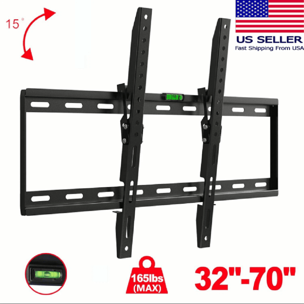 Flat TV Wall Mount Bracket 20° Tilt Swivel for 32"37"42"47"50"55"60"65"70" inch