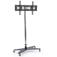 thumbnail image 1 of Heavy-Duty Flat-Panel TV Stand for Large Monitors 32" to 84"+, Tilting Bracket, with Locking Casters, Steel (Black) (TVSTN702), 1 of 1