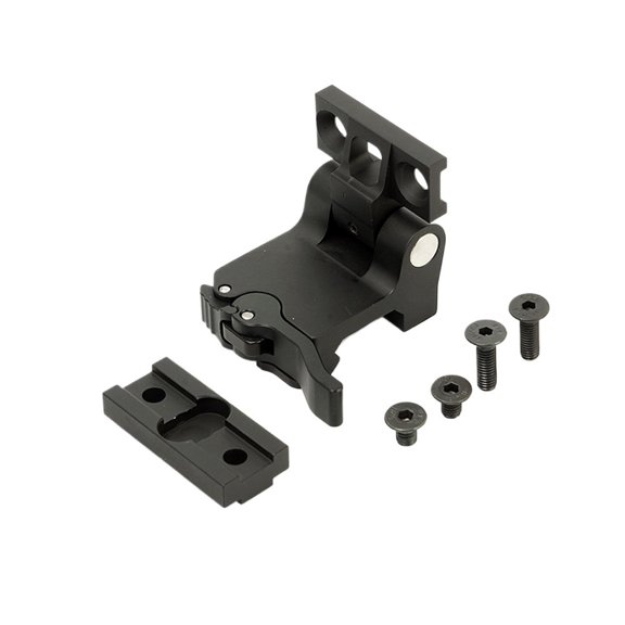 Heavy-Duty Flip-to-Side Quick Detach Mount CNC Aluminum Offset Base with Adapter Plate and Screws