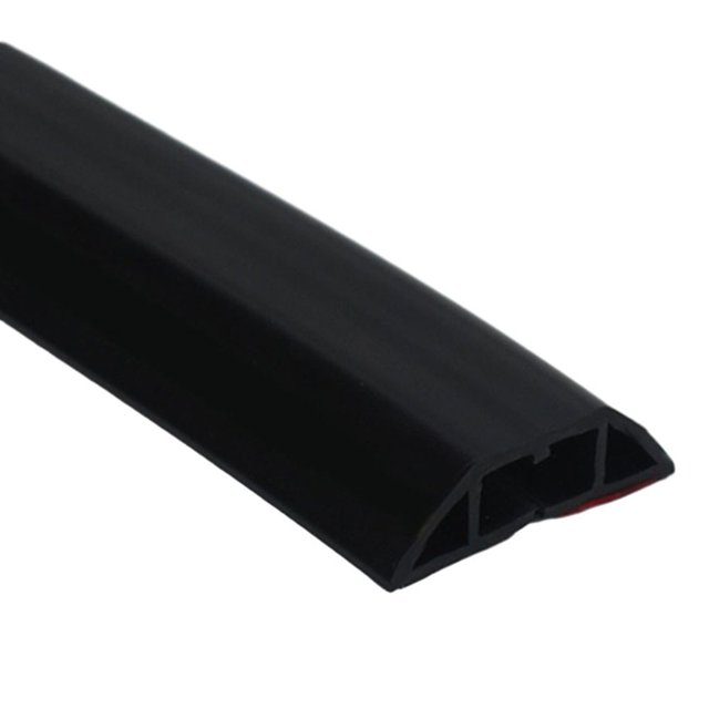 Heavy Duty Floor Cable Protection Cover Floor Cable Cover Rubber Trunking 1M Black