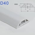 thumbnail image 1 of Heavy Duty Floor Cable Protection Cover Floor Cable Cover Rubber Trunking 1M White, 1 of 6