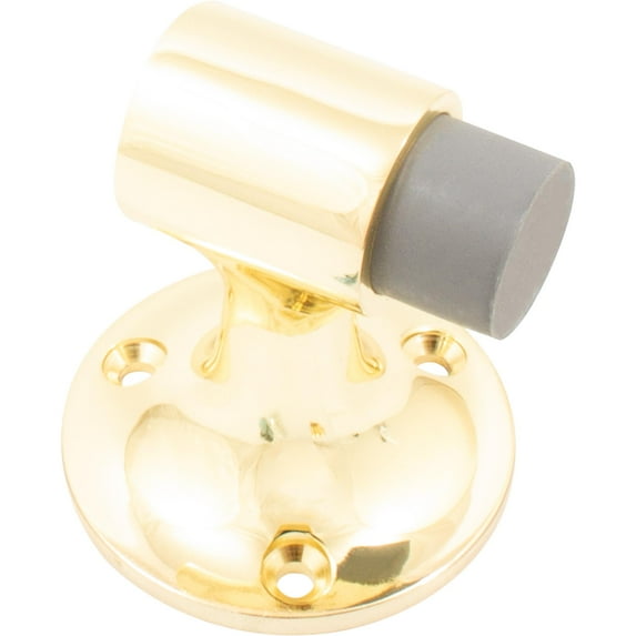 Heavy Duty Floor Door Stop, 3 Inches, Polished Brass by Stone Harbor Hardware