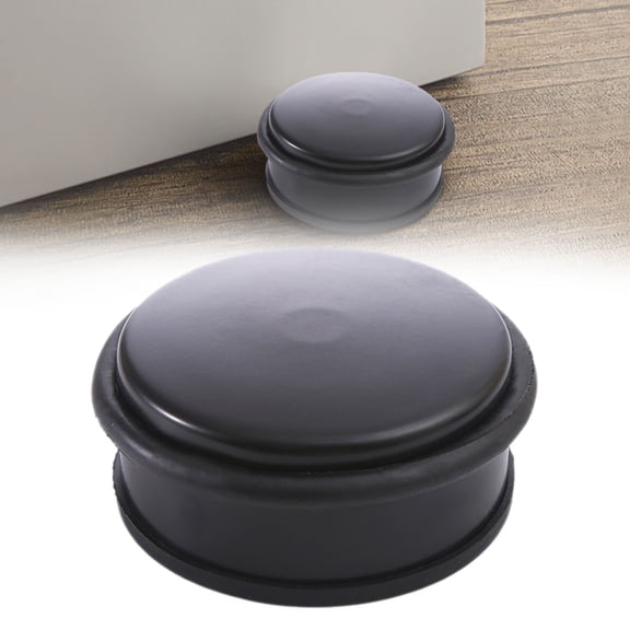 Heavy Duty Floor Door Stopper No Drill, Durability Stainless Steel Door Stop with Anti-Skid Rubber, Portable Safety Doorstop for Home Office Commercial Industrial, 1 Pcs, 3.14x2.75"