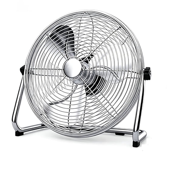 Heavy Duty Floor Fan - Low Noise Copper Core Motor, 50W 3-Speed with Wall-Mounting System, Industrial Shop Fan for Commercial, Garage, and Greenhouse, 10in