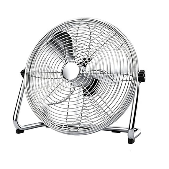 Heavy Duty Floor Fan - Low Noise Copper Core Motor, 50W 4-Speed with Wall-Mounting System, Industrial Shop Fan for Commercial, Garage, and Greenhouse, 12in
