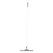 Heavy-Duty Floor Scraper with Swivel Head and Long Handle for Tile Concrete Garage Cleaning - White