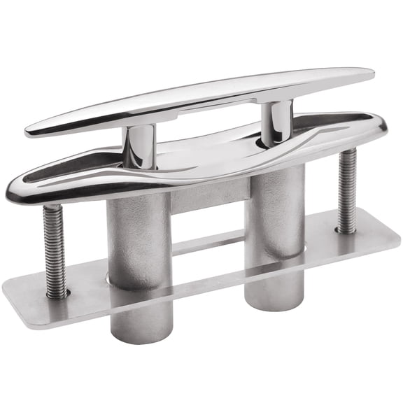 Heavy Duty Flush Mount Deck Cleats Lift with Backing Plate and Lock Nut Rustproof Retractable Stainless Boat Cleats
