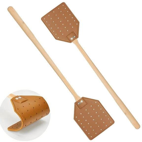 Heavy Duty Fly Swatter,Happon Long Handle Fly Swatter for Indoor and Outdoor,19.7’’ Durable Fly Swatter for Outdoor Rustic Bug Swatter Flies,Mosquitoes and Bees