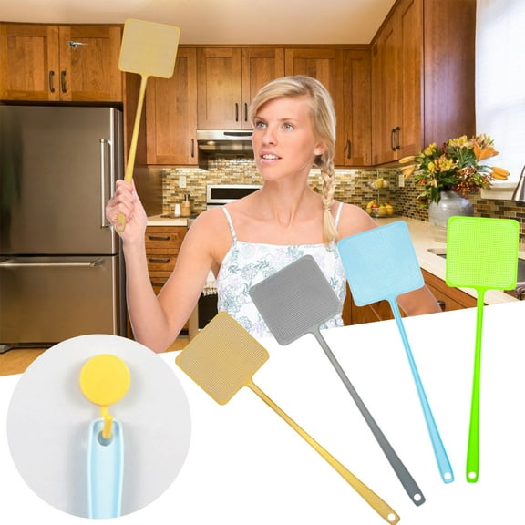 Heavy Duty Fly Swatter for Home, Durable Plastic Fly Swatter for Indoor Outdoor Use, Ergonomic Bug Swatter for Mosquito, Wasp, Moth, Effective Swatting Tool for Kitchen Patio Garden