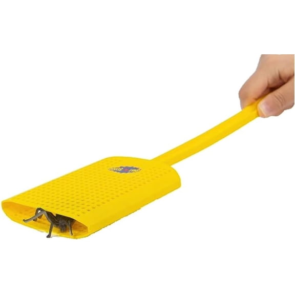 Heavy Duty Fly Swatter and Spider Catcher and Release (1, Yellow). Insect Fly Catchers for Inside Home. House Fly Swatter or Humane Bug Catcher with Built in Insect Scoop.