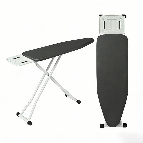 Heavy Duty Foldable Ironing Board (44"x13"), 7-Level Height Adjustable with Iron Rest, Steel Legs, Heat Resistant Removable Cover, Space Saving Laundry Iron Table