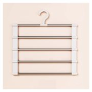 Heavy-Duty Foldable Multi-Layer Space Saving Stainless Steel Organizer for Pants/Shirts/Towels