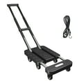 thumbnail image 1 of Heavy Duty Foldable Portable Trolley - 600LBS/270KG Load, 6 Bearing Wheels (4×360° Rotation), 3-Level Adjustable Handle, Anti-Slip Board & Elastic Cord for Travel, Shopping, Office & Moving, 1 of 10