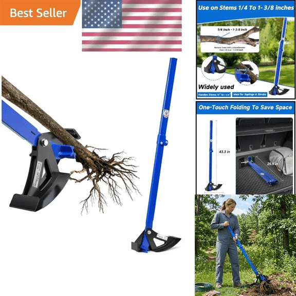 Heavy Duty Foldable Sapling Puller Tool Tree Puller for 1/4-2 in Stems