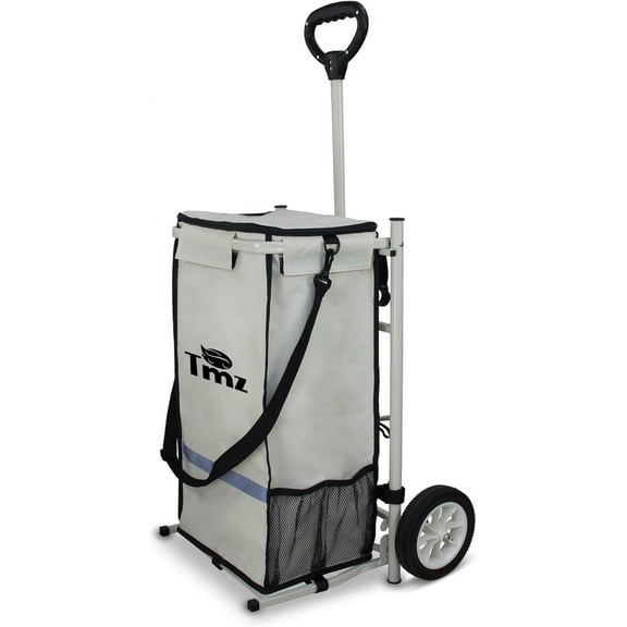 Heavy - Duty Foldable Shopping Cart with Insulated Bag & Hooks, Lightweight 110 lbs Capacity for Market, Travel, Laundry