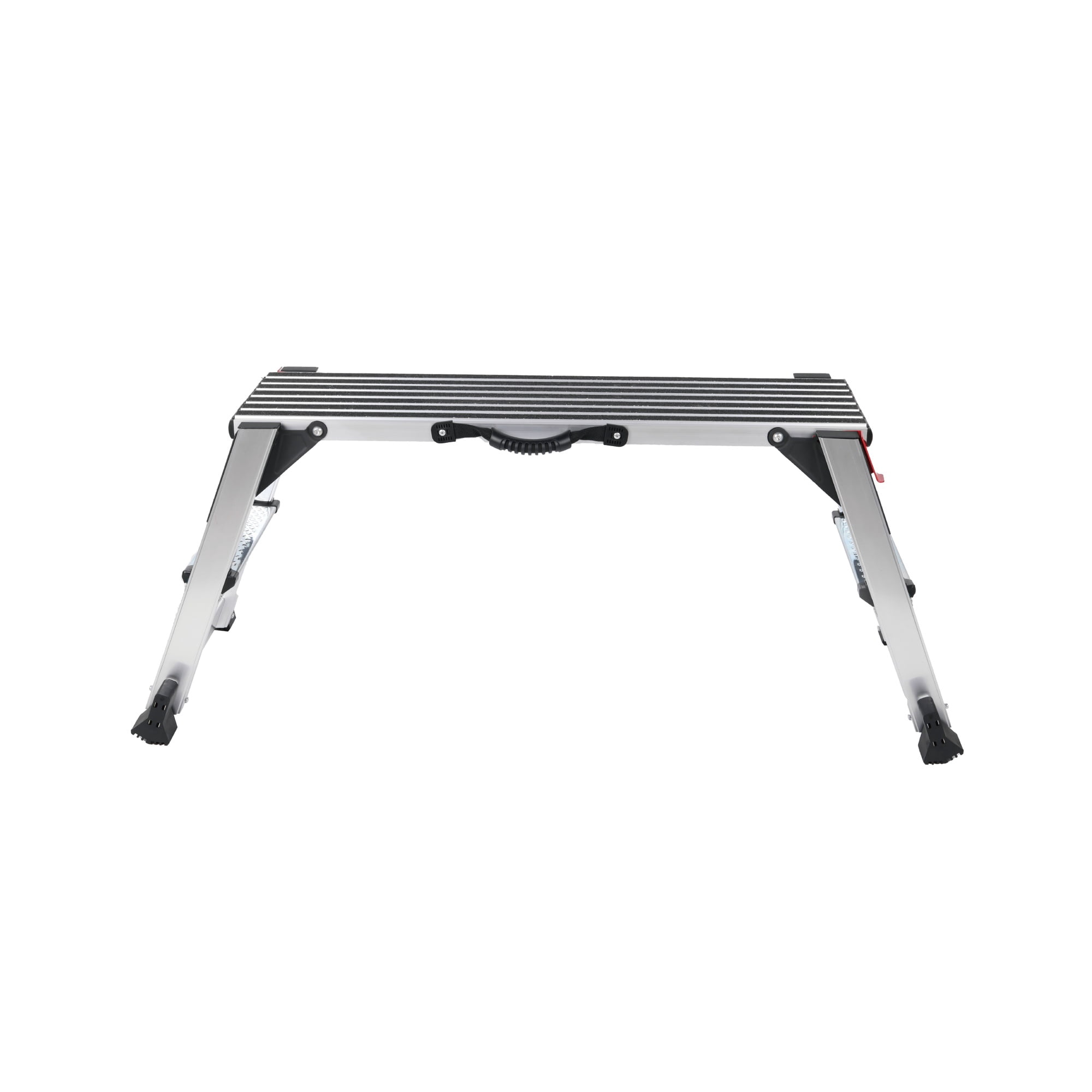 Heavy-Duty Folding Aluminum Work Platform with Non-Slip Feet, 660 lb Capacity Drywall Stool for Painting and Cleaning, Antique Natural